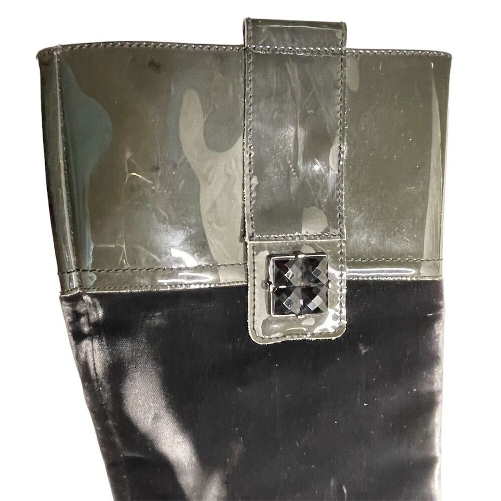 Roberto Botticelli Women's Green Knee-High Velvet and Leather Boots Size 6 (36) - Picture 3 of 8